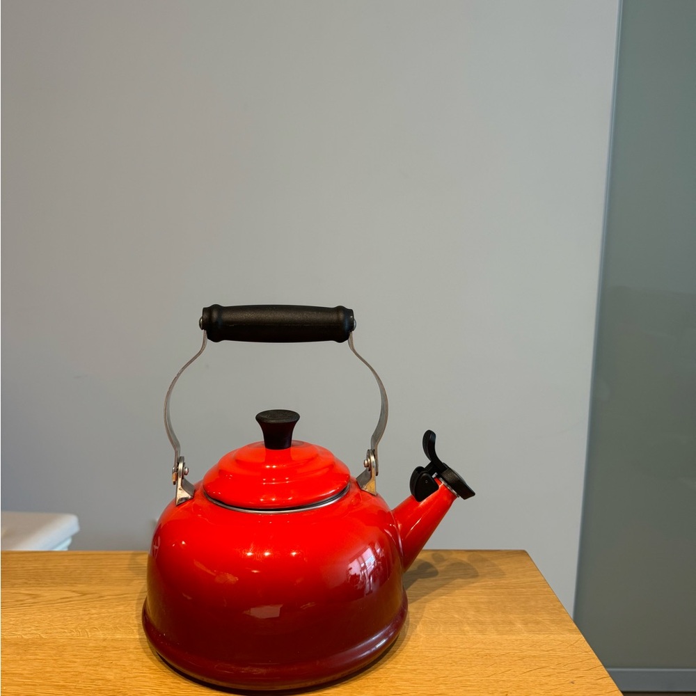 Le Creuset Red Enamel Tea Kettle Kitchen Essential